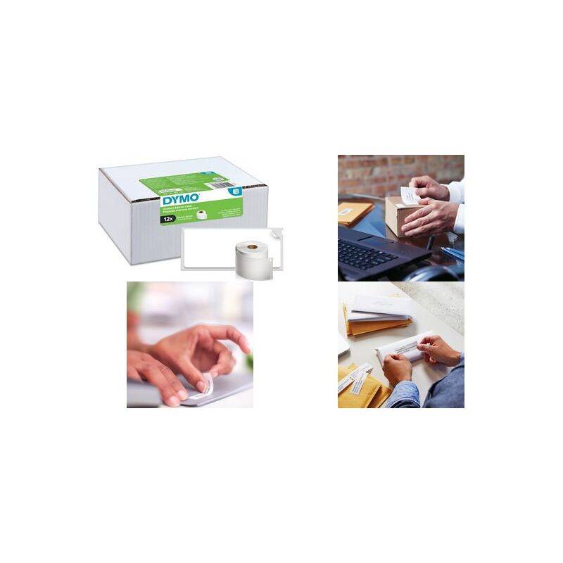 Dymo Klebstoff - weiß - 54 x 70 mm 500 Etikett(en) (6 Rolle(n)