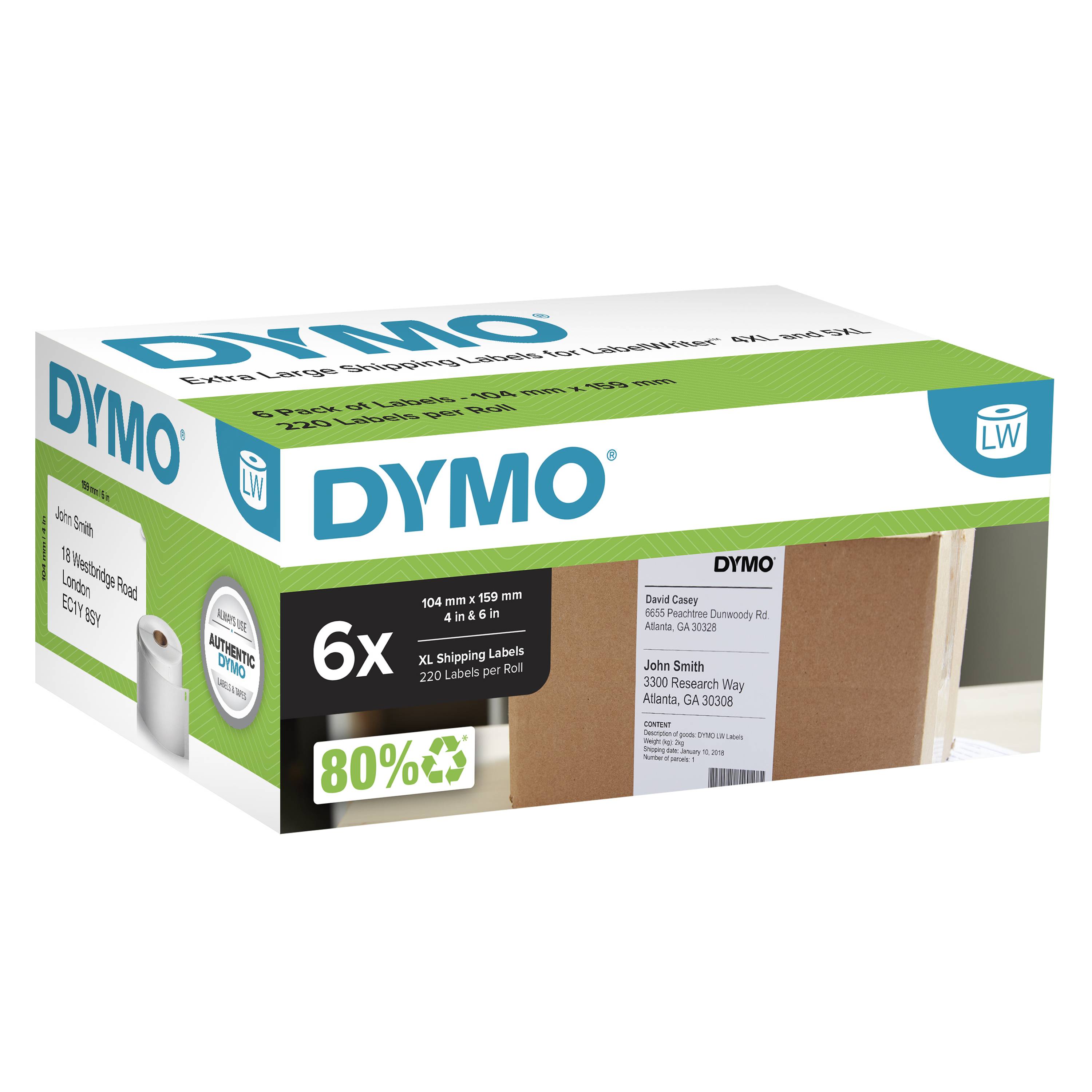 Dymo Etiketten Versand UPS-Label 6er x 6 Rollen a 140 s/w