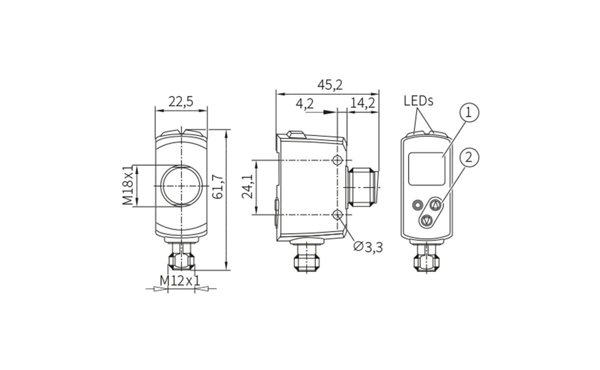 Laser-Reflexlichttaster IO-Link 50–2000 mm IP67 - AL014 - autosen