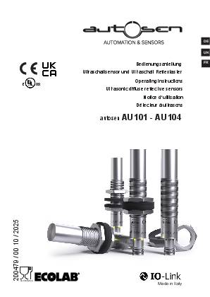 Ultraschallsensor M18 50–400 mm IO-Link Edelstahl IP69K - AU101 - autosen