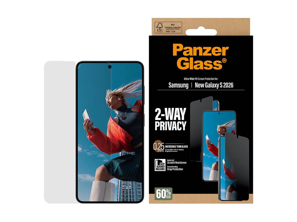 PanzerGlass Bildschirmschutz für Handy - ultrabreitePassform mit EasyAligner -