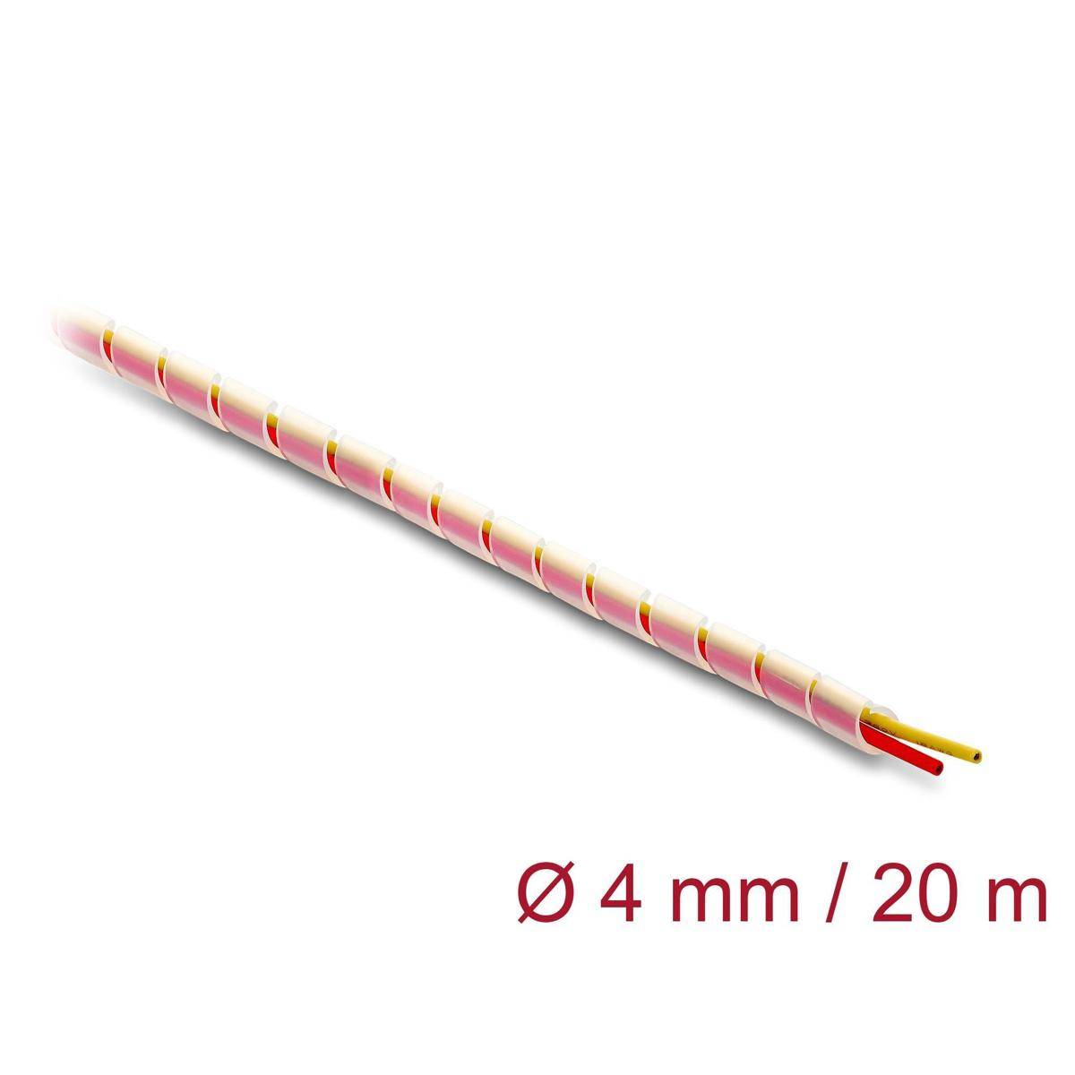 19012 - Delock Spiralschlauch Silikon 4 mm Durchmesser 20 m transparent