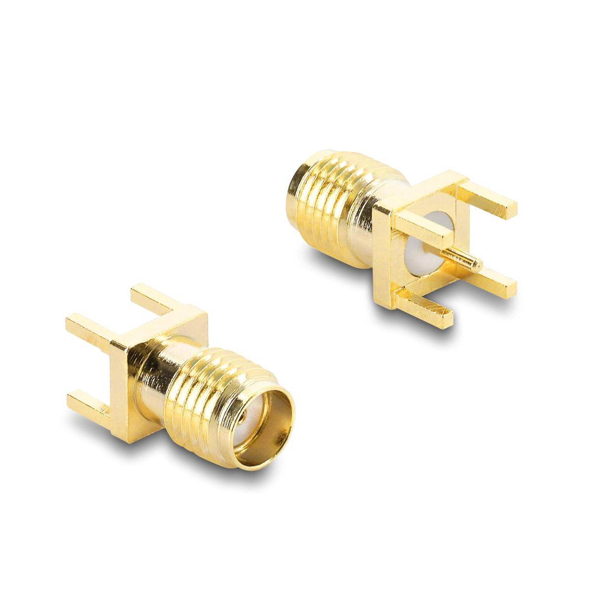 67411 - Delock SMA Buchse gerade auf Leiterplatte Gewindelänge 5 mm