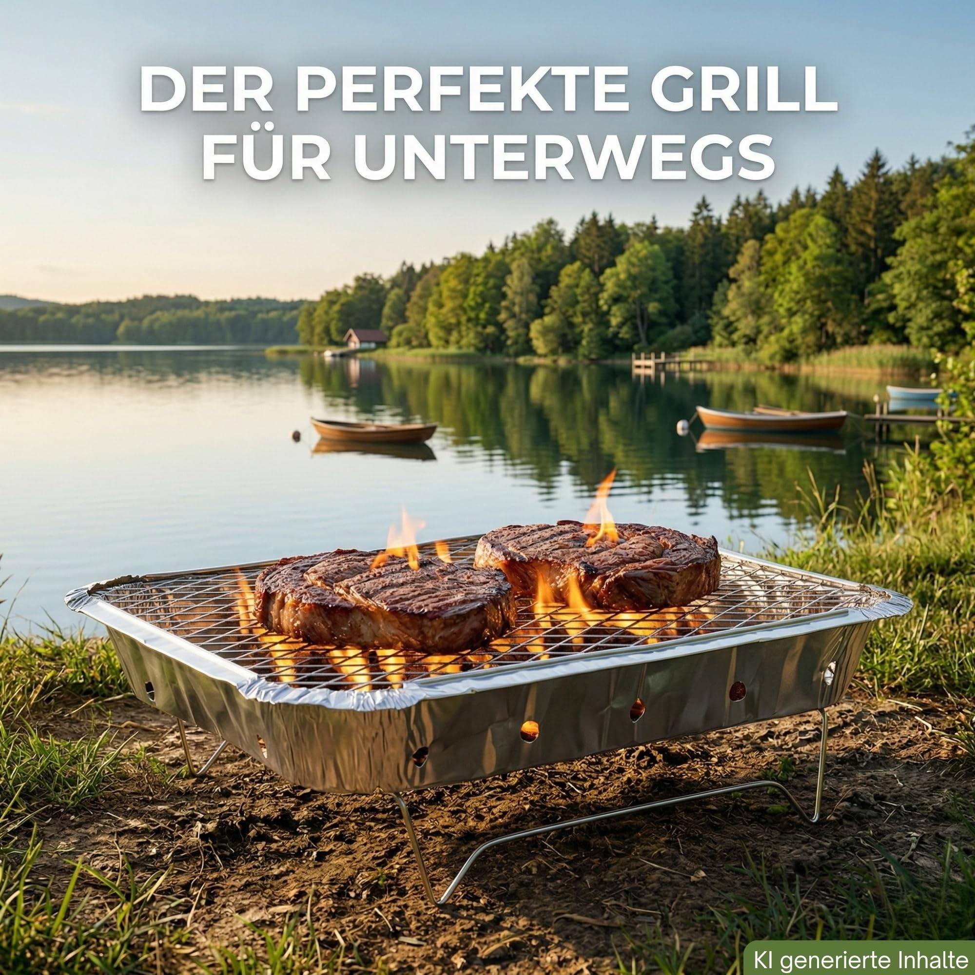 10 Stück Einweg Holzkohlegrill I Schnellstart Sofort Grill für unterwegs Festival Reisen Grillen ca. 1,5 Stunden Brenndauer  Mit Grillrost und St