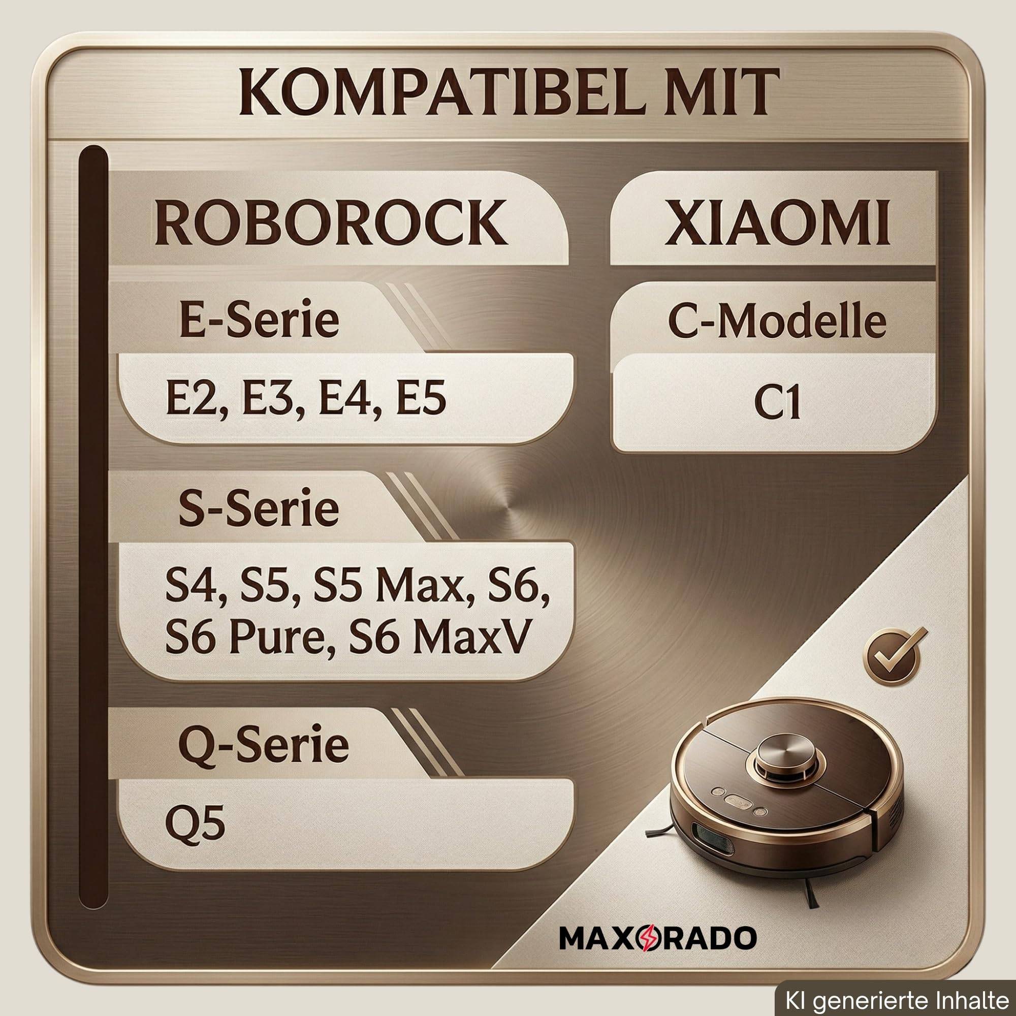 Seitenbürsten Zubehör passend für Roborock S4 S5 MAX S6 Pure E2 E3 E4 E5 Q5 Xiaomi C1