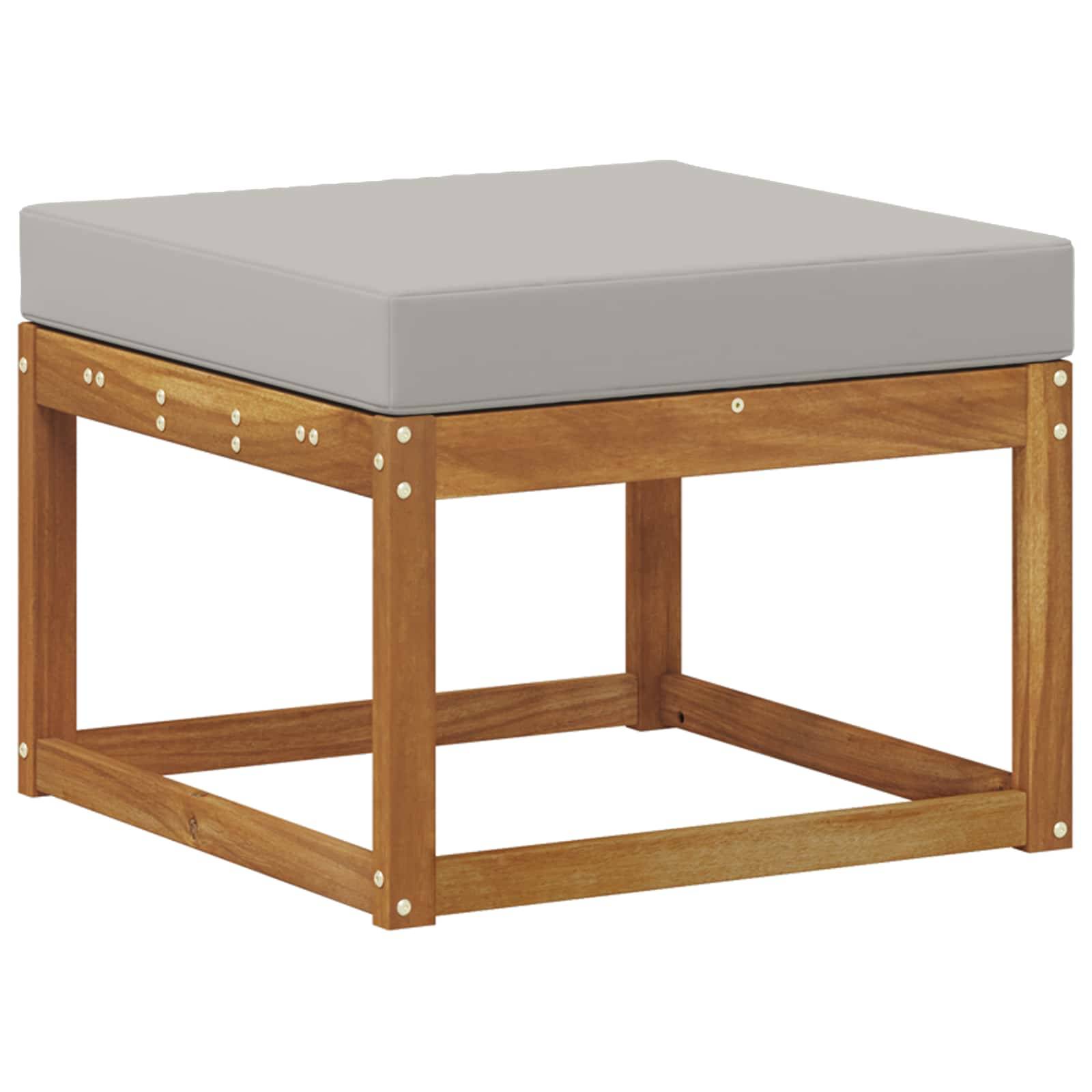 vidaXL Outdoor-Sofagarnitur 6 pcs Natürlich und Hellgrau Polyester
