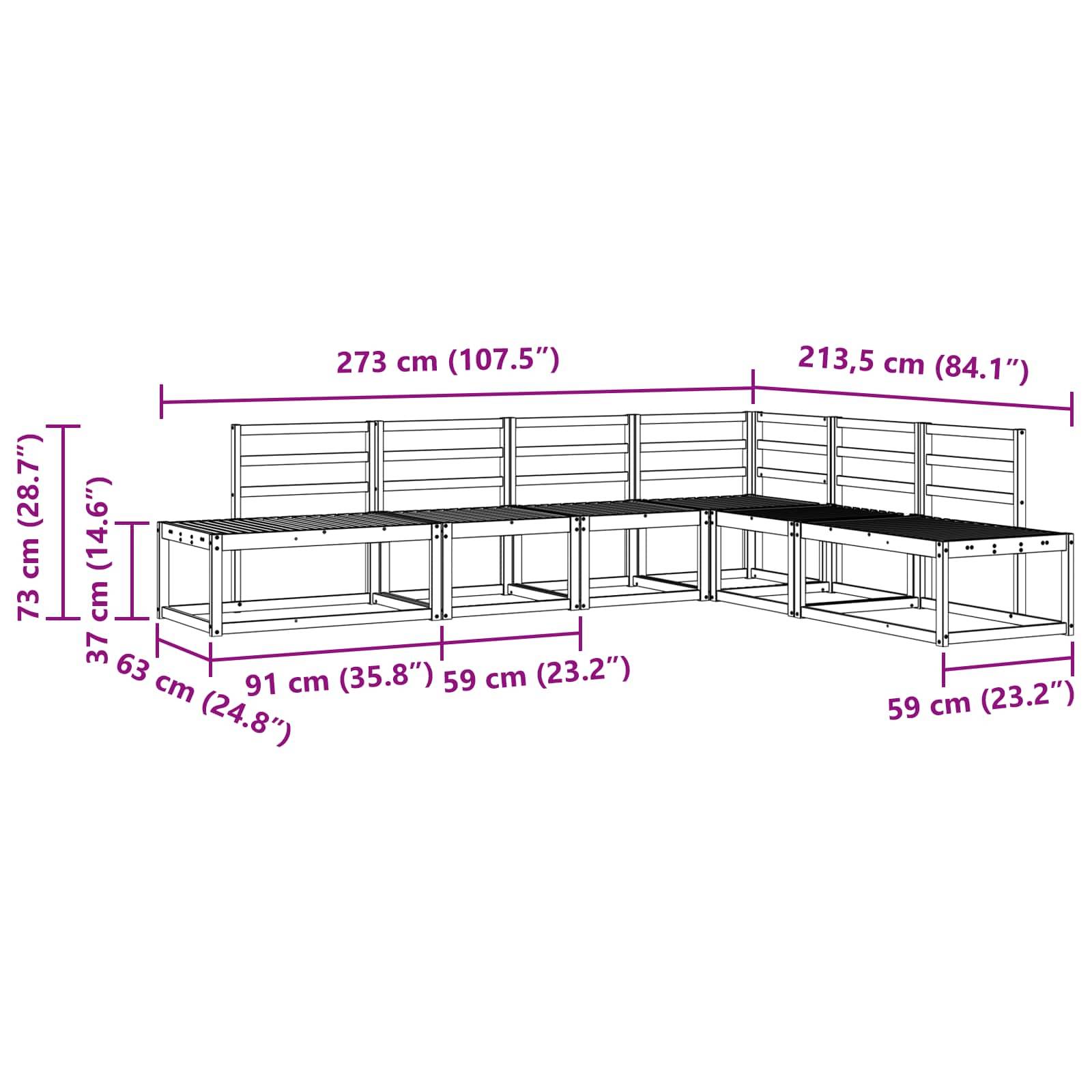 vidaXL Outdoor-Sofagarnitur