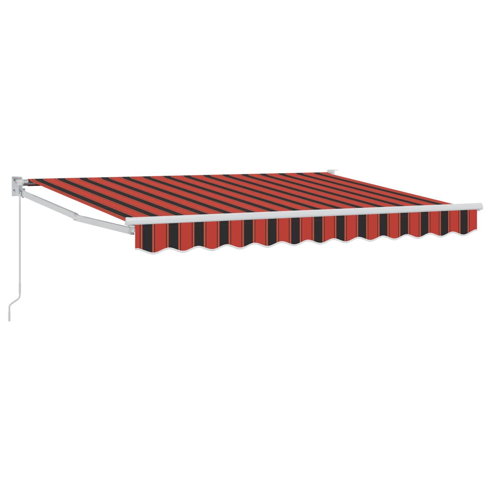 vidaXL Manuell einziehbare Markise Orange, Schwarz und Gelb 3 x 2 m