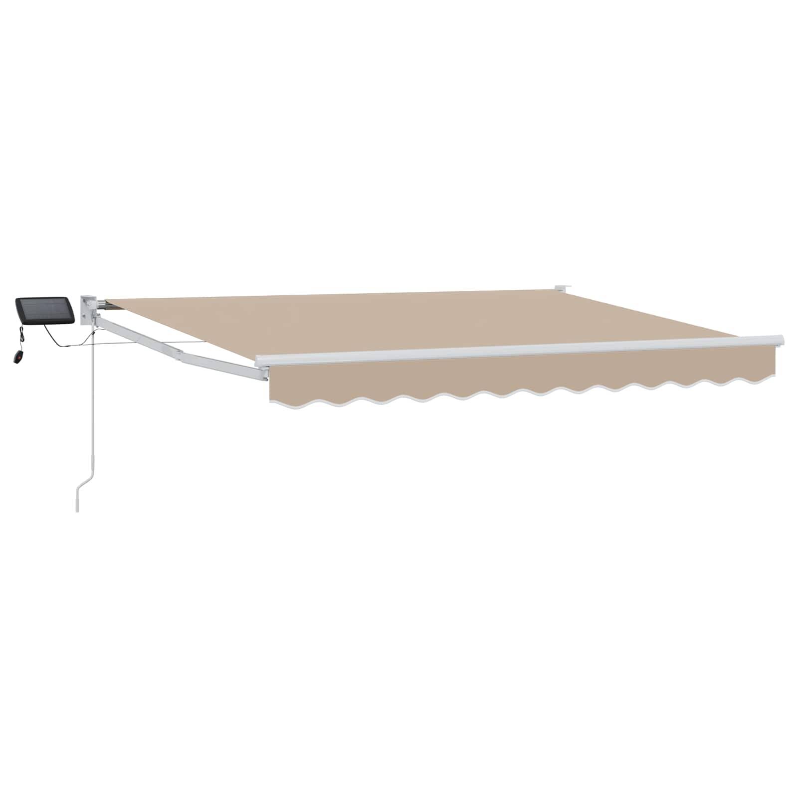 vidaXL Manuelle Gelenkarmmarkise mit LEDs Beige 3,5 x 2 m