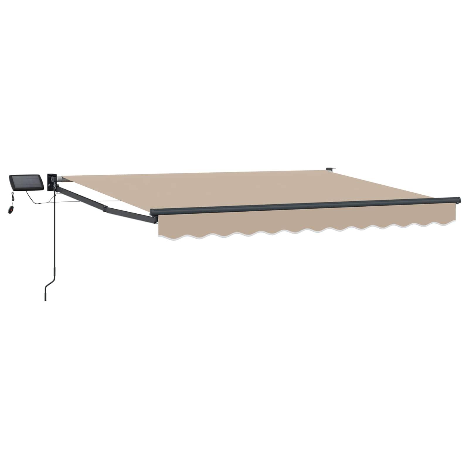 vidaXL Manuelle Gelenkarmmarkise mit LEDs Beige 3,5 x 2 m