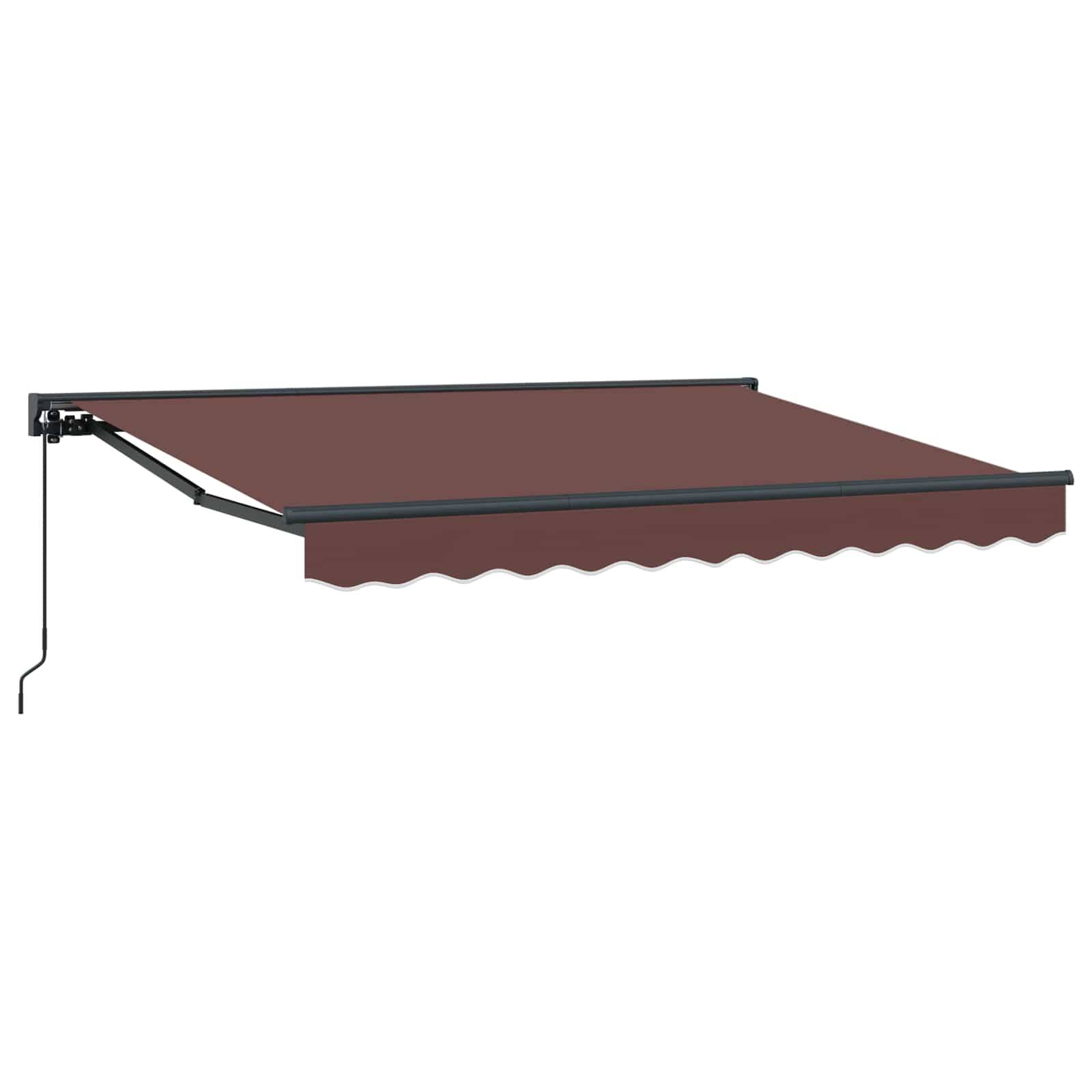 vidaXL Manuell einziehbare Markise Braun 3,5 x 2 m