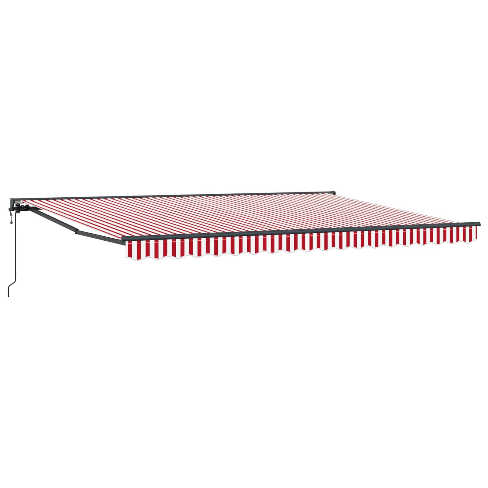 vidaXL Markisenrahmen Rot und Weiß 450 x 300 cm
