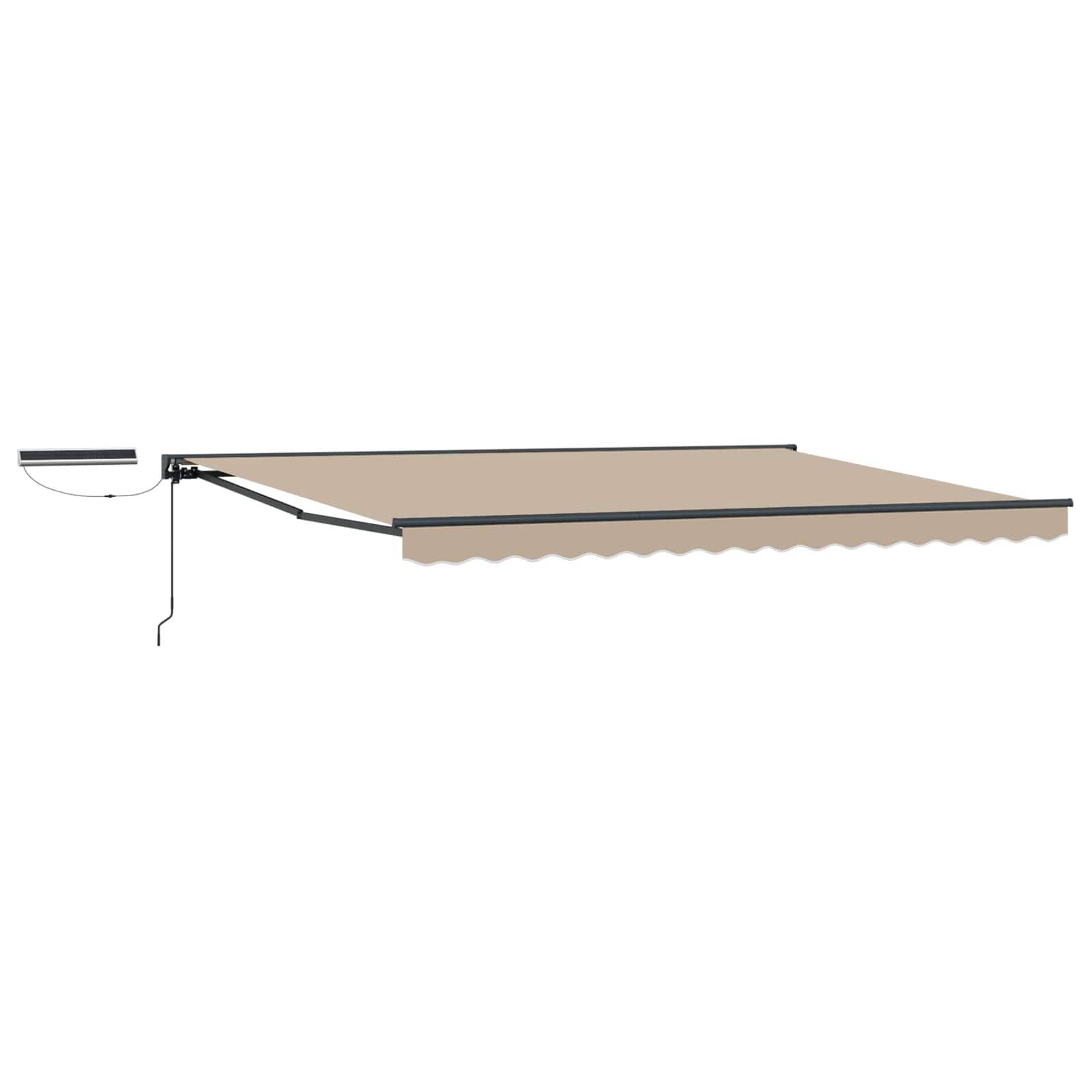 vidaXL Elektrische ausziehbare Markise Beige 5 x 3 m