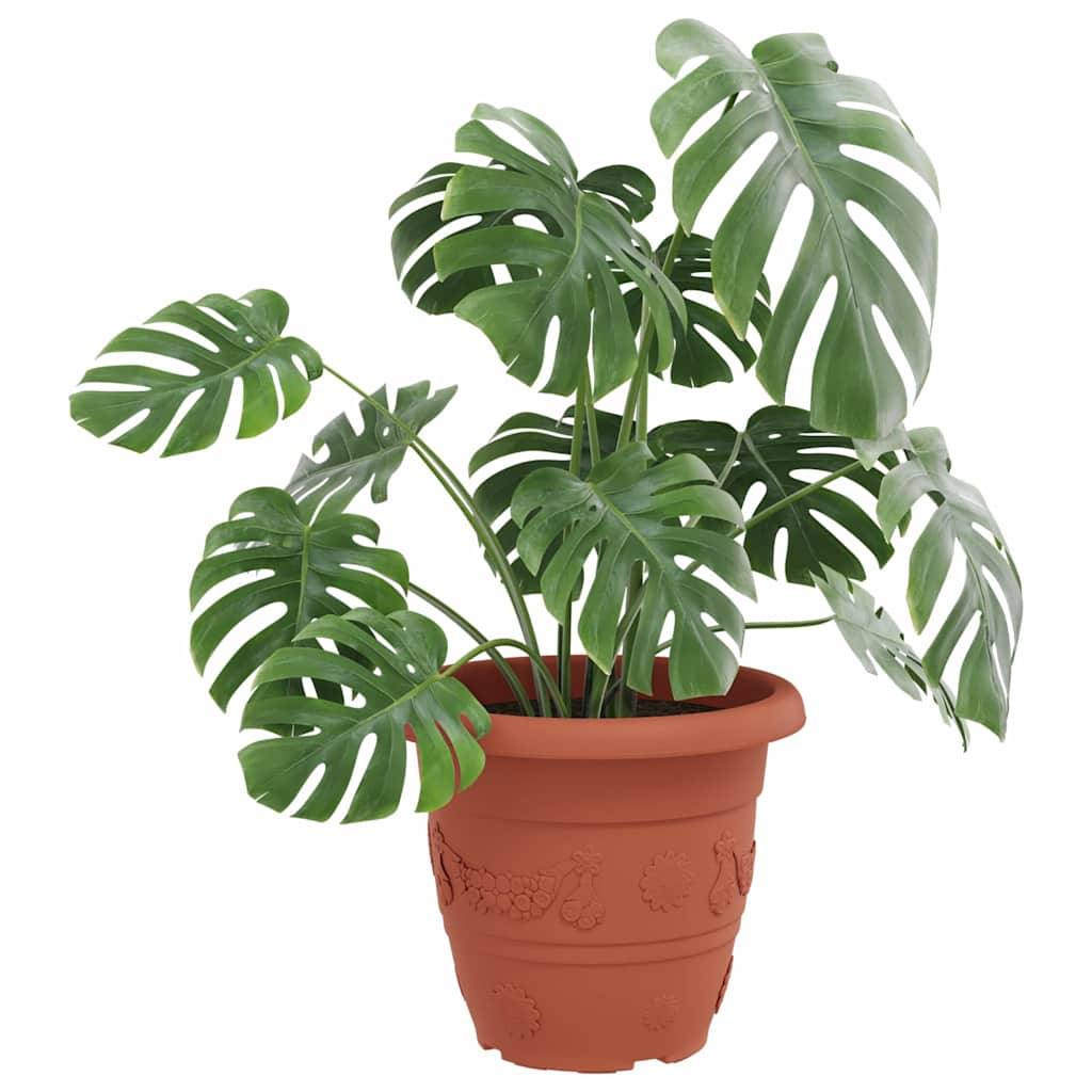 vidaXL Runder Blumentopf 6 pcs Ziegelrot Ø 39 x 32 cm Kunststoff
