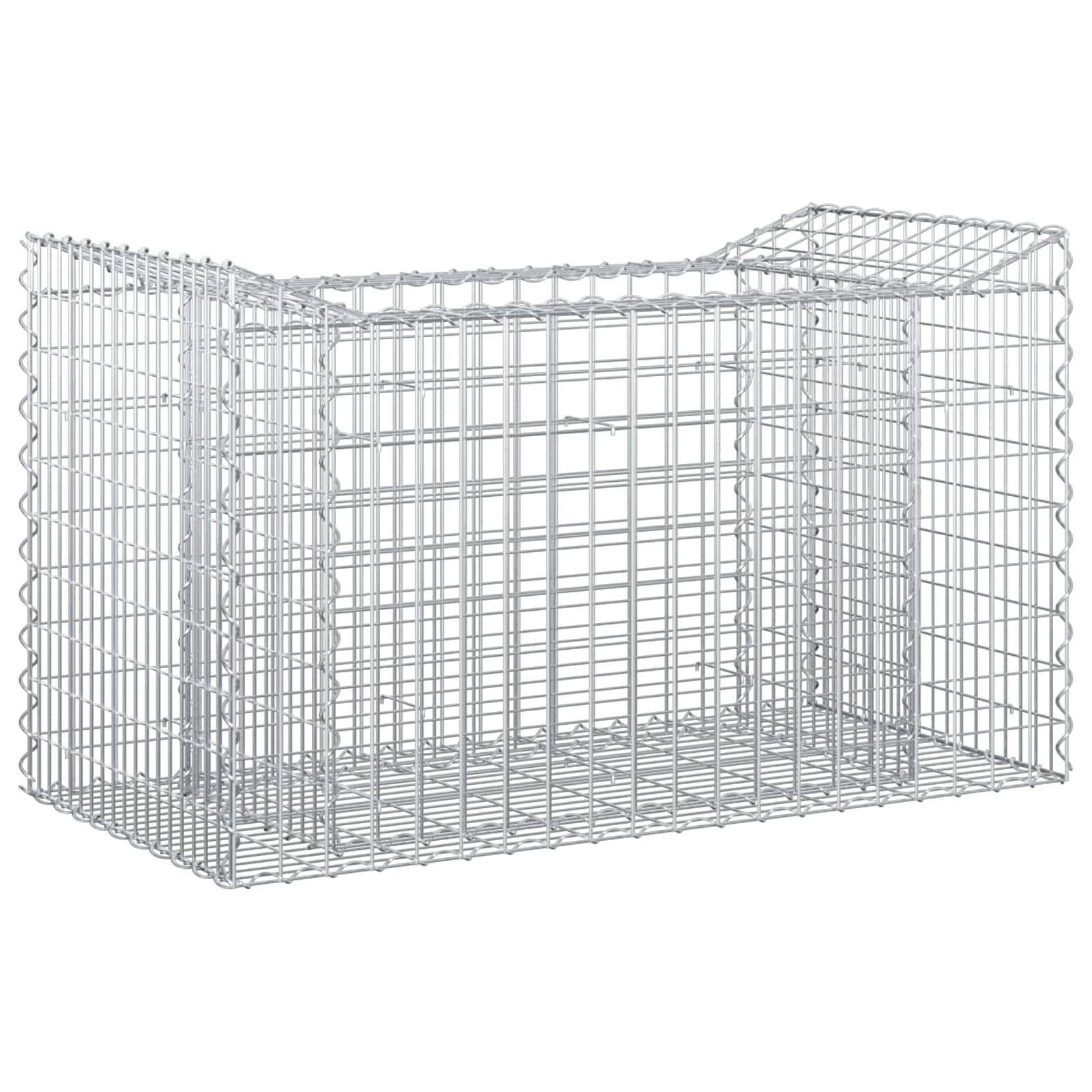 vidaXL Gabionen-Hochbeet Silber