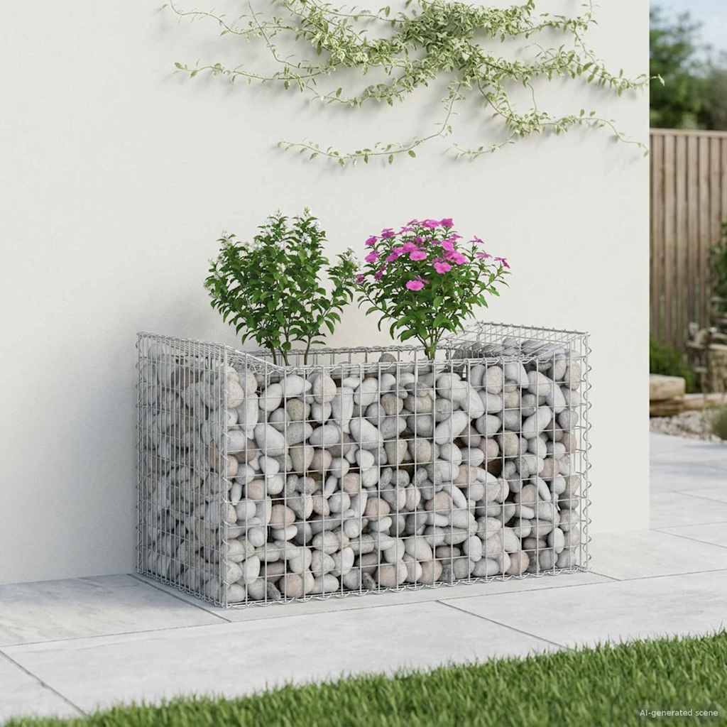 vidaXL Gabionen-Hochbeet Silber
