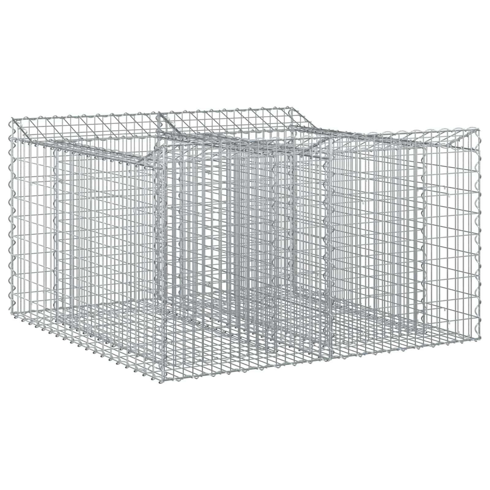 vidaXL Gabionen-Hochbeet Silber