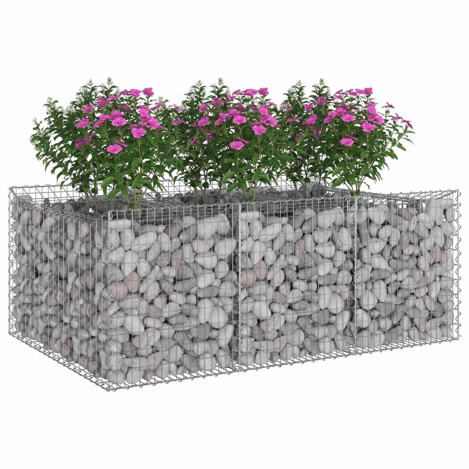 vidaXL Gabionen-Hochbeet Silber