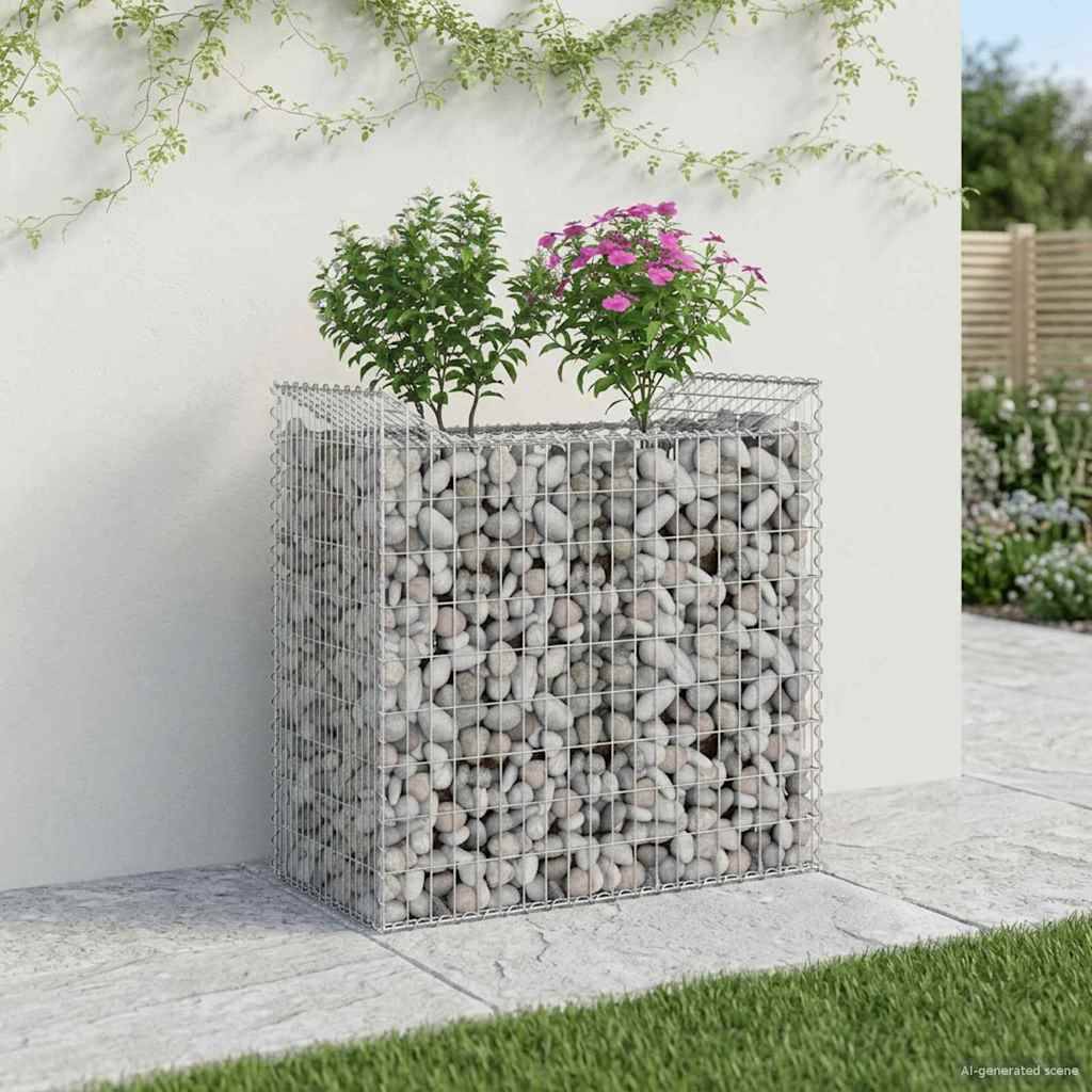 vidaXL Gabionen-Hochbeet Silber