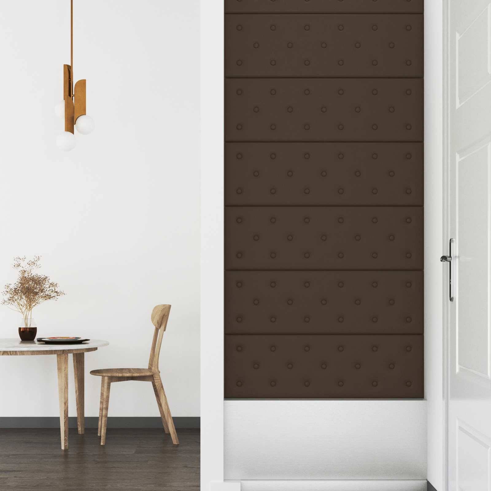 vidaXL Wandkopfteilen 12 pcs Braun 90 x 30 cm Kunstleder