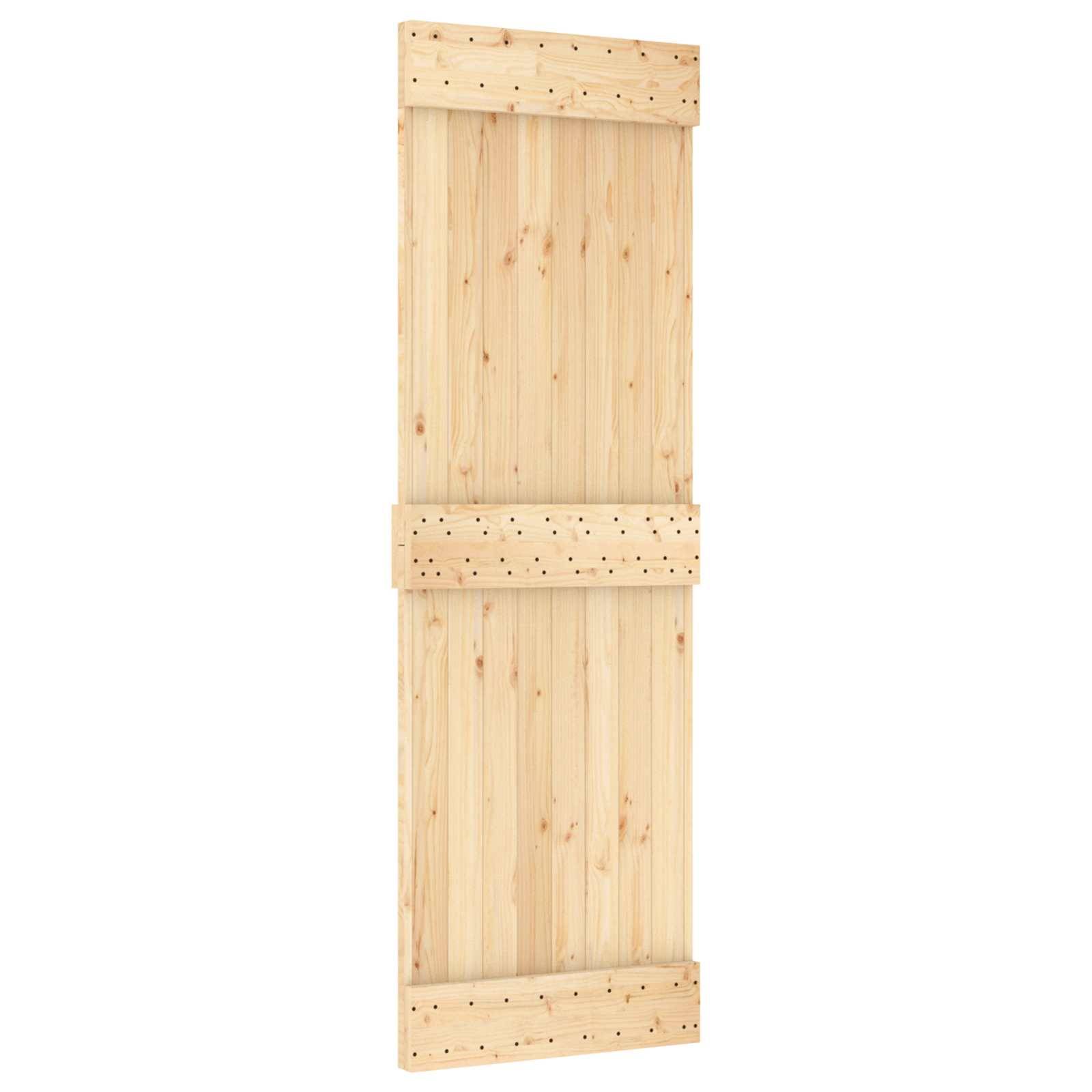 vidaXL Schiebetür NARVIK Natürlich und Schwarz 70 x 210 cm (152,5 cm)