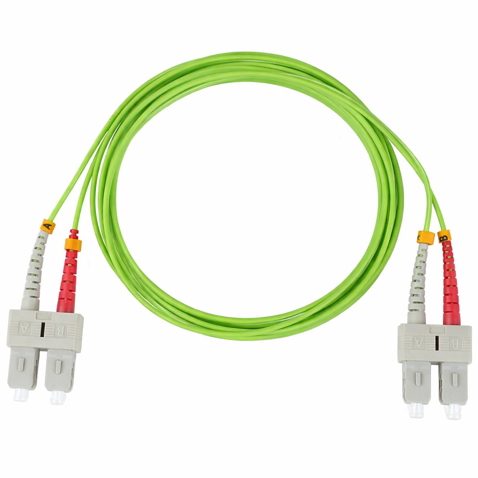 hb-digital Lichtwellenleiter Patchkabel OM5 SC-SC Duplex Multimode 7.5m