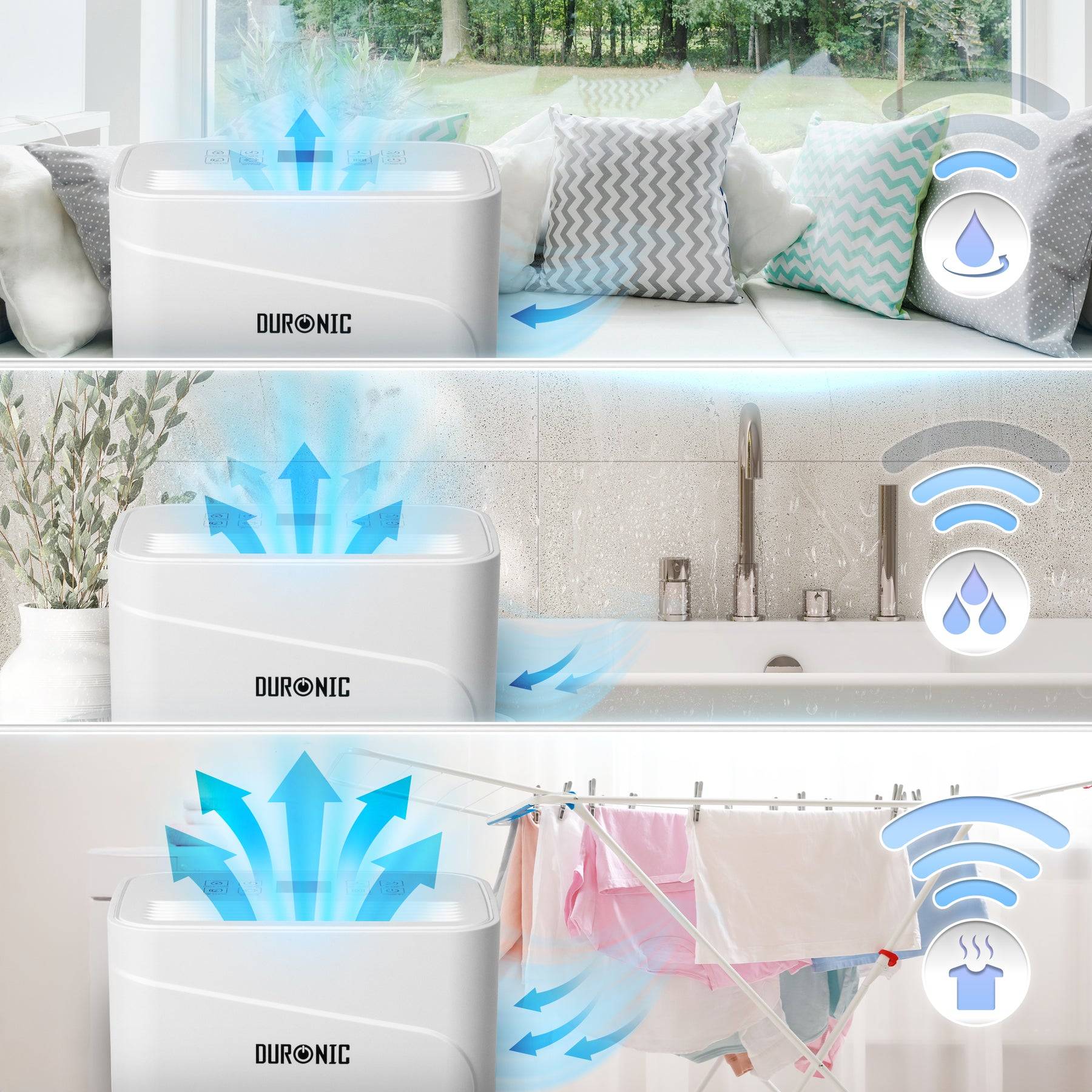 Duronic DH121 Luftentfeuchter, leise, 2100 ml Tank, für Räume bis 25 m² gegen Feuchte & Schimmel