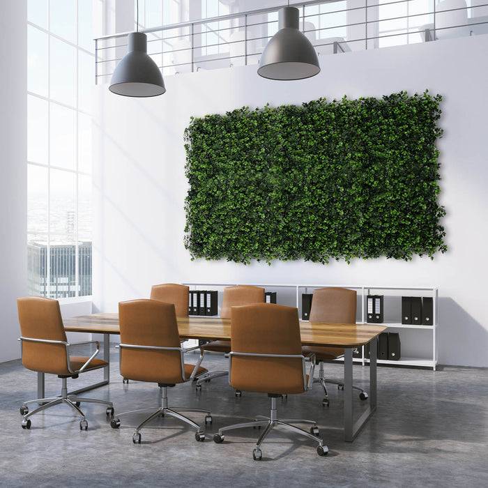 FLOORDIREKT Pflanzenwand Boxwood - Natürliches, pflegefreies Kunstpflanzen-Panel - Sonnenbeständig & individuell erweiterbar - 50 × 50 cm