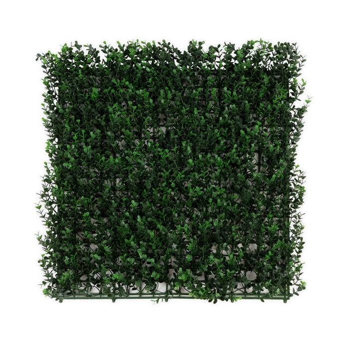 FLOORDIREKT Pflanzenwand Buxus - Natürliches, pflegefreies Kunstpflanzen-Panel - Sonnenbeständig & individuell erweiterbar - 50 × 50 cm