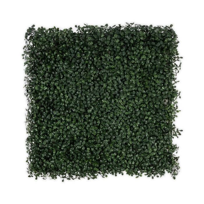 FLOORDIREKT Pflanzenwand Boxwood Dark-Green - Natürliches, pflegefreies Kunstpflanzen-Panel - Sonnenbeständig & individuell erweiterbar - 50 × 50??