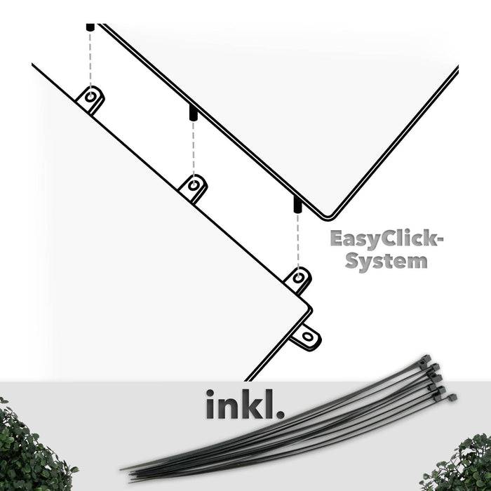 FLOORDIREKT Pflanzenwand Boxwood Dark-Green - Natürliches, pflegefreies Kunstpflanzen-Panel - Sonnenbeständig & individuell erweiterbar - 50 × 50??