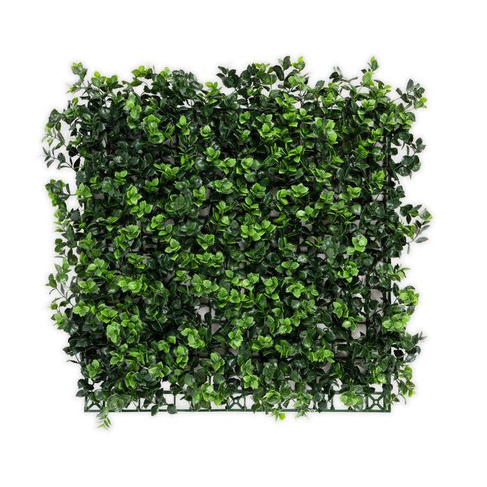 FLOORDIREKT Pflanzenwand Pachysandra - Natürliches, pflegefreies Kunstpflanzen-Panel - Sonnenbeständig & individuell erweiterbar - 50 × 50 cm
