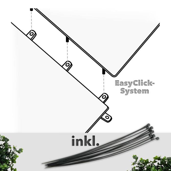 FLOORDIREKT Pflanzenwand Pachysandra - Natürliches, pflegefreies Kunstpflanzen-Panel - Sonnenbeständig & individuell erweiterbar - 50 × 50 cm