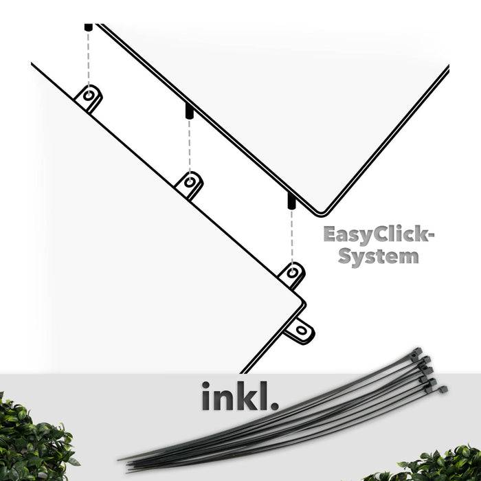 FLOORDIREKT Pflanzenwand Gardenia - Natürliches, pflegefreies Kunstpflanzen-Panel - Sonnenbeständig & individuell erweiterbar - 50 × 50 cm