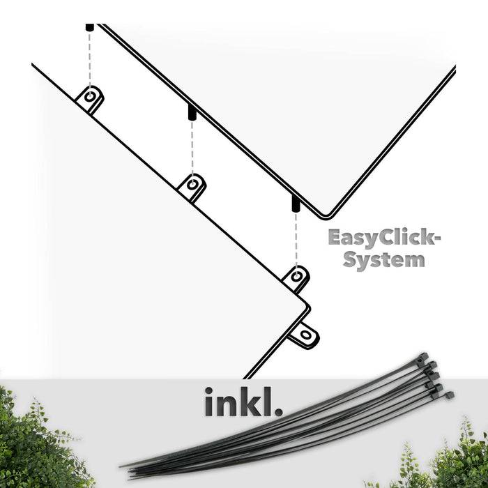 FLOORDIREKT Pflanzenwand Fern - Natürliches, pflegefreies Kunstpflanzen-Panel - Sonnenbeständig & individuell erweiterbar - 50 × 50 cm