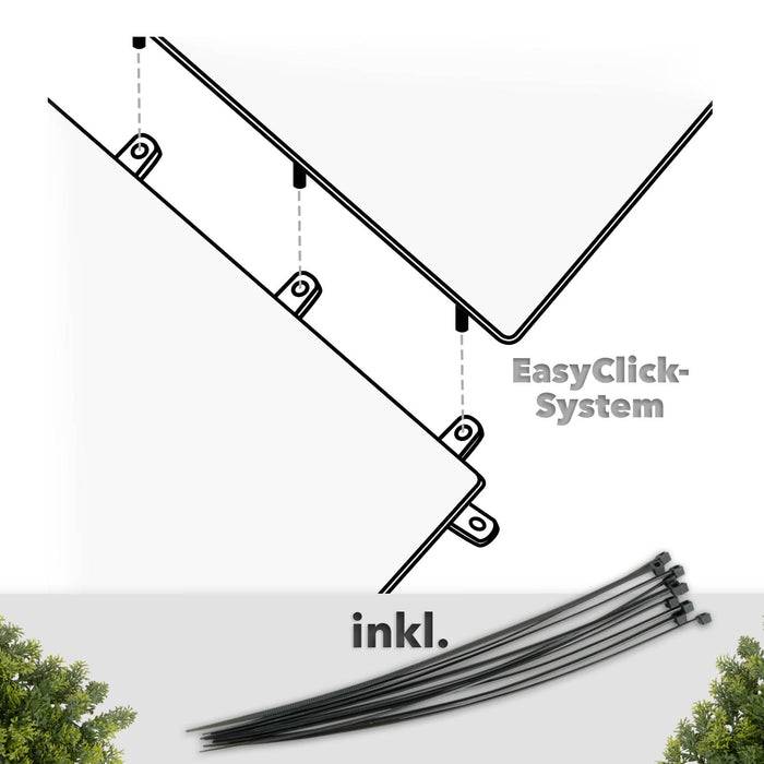 FLOORDIREKT Pflanzenwand Houttuynia-cordata - Natürliches, pflegefreies Kunstpflanzen-Panel - Sonnenbeständig & individuell erweiterbar - 50 × 50??