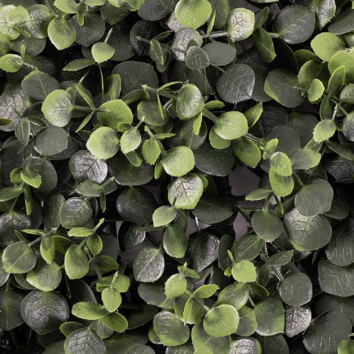 FLOORDIREKT Pflanzenwand Eucalyptus - Natürliches, pflegefreies Kunstpflanzen-Panel - Sonnenbeständig & individuell erweiterbar - 50 × 50 cm