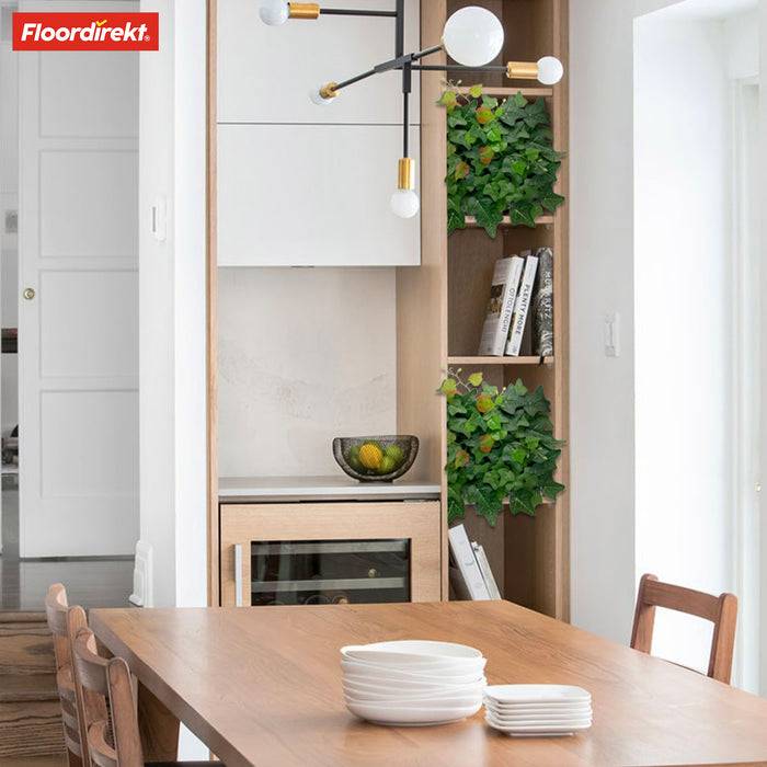 FLOORDIREKT Pflanzenwand Ivy - Natürliches, pflegefreies Kunstpflanzen-Panel - Sonnenbeständig & individuell erweiterbar - 33 × 33 cm