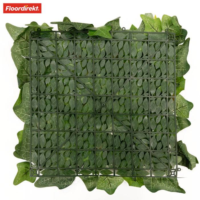 FLOORDIREKT Pflanzenwand Ivy - Natürliches, pflegefreies Kunstpflanzen-Panel - Sonnenbeständig & individuell erweiterbar - 33 × 33 cm