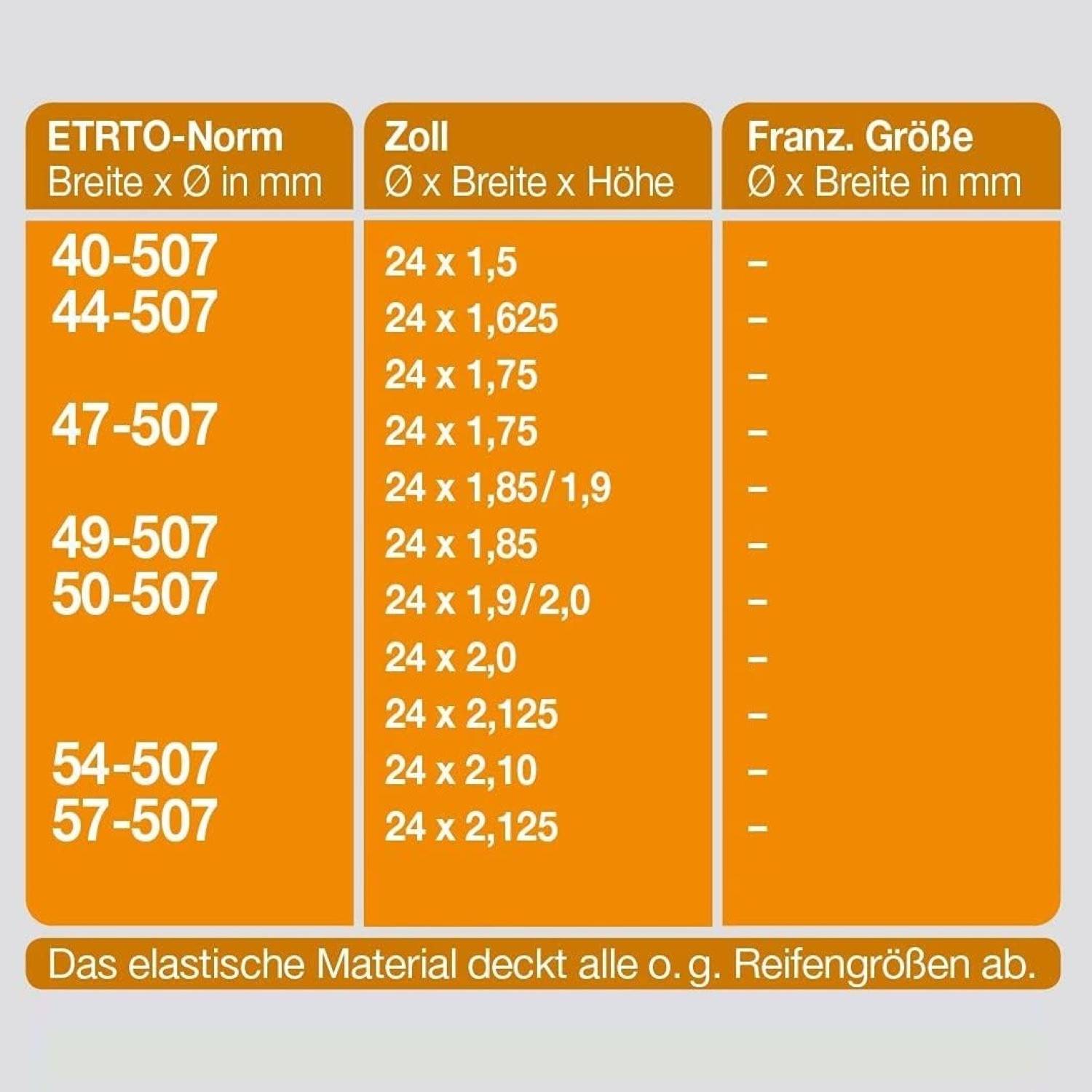2x Schlauch 24 Breit 40/57-507 DV
