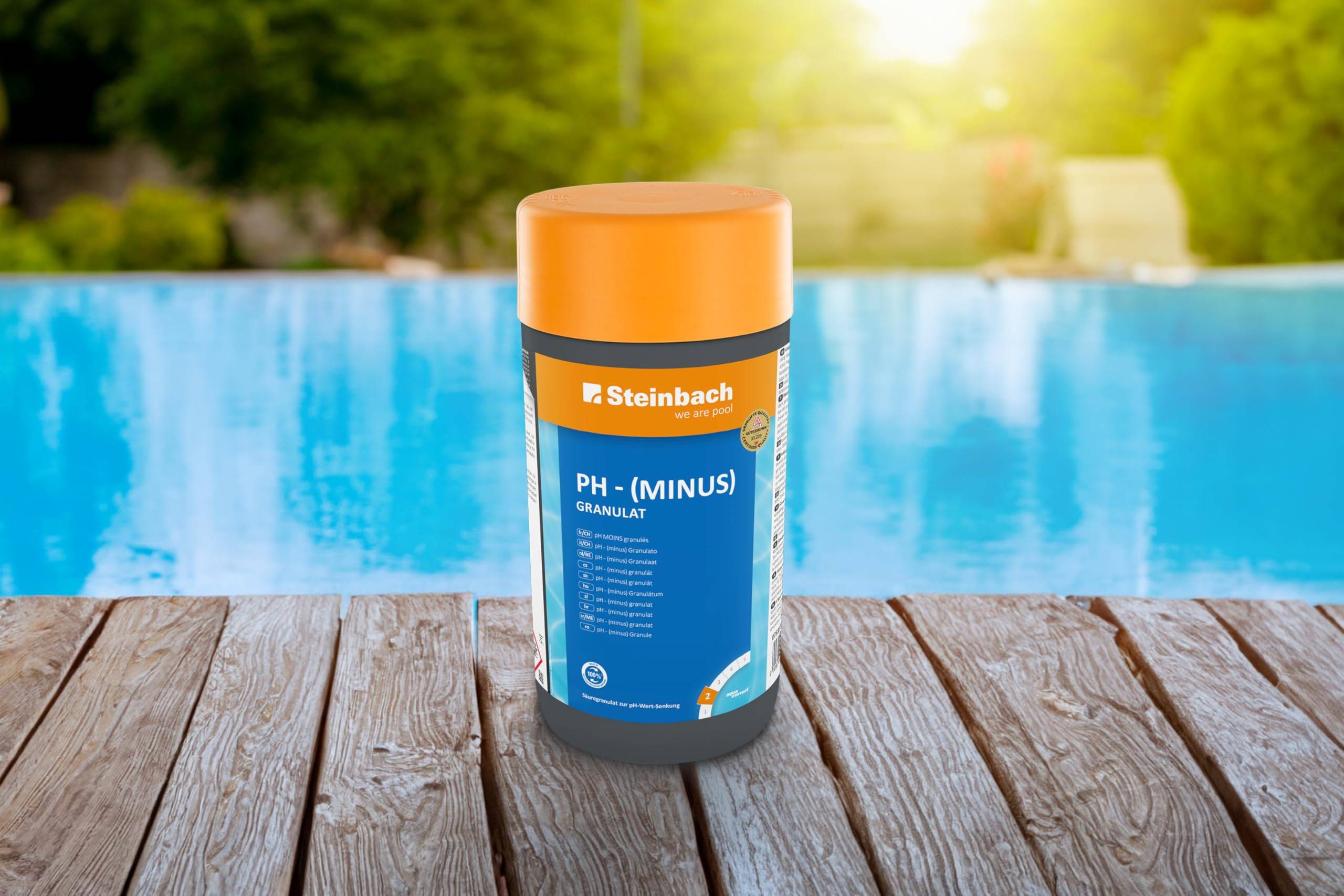 Steinbach | Poolpflege pH-(minus) Granulat | 1,5 kg | zur optimalen pH-Wert-Einstellung | effiziente Wasserpflege | einfache Anwendung