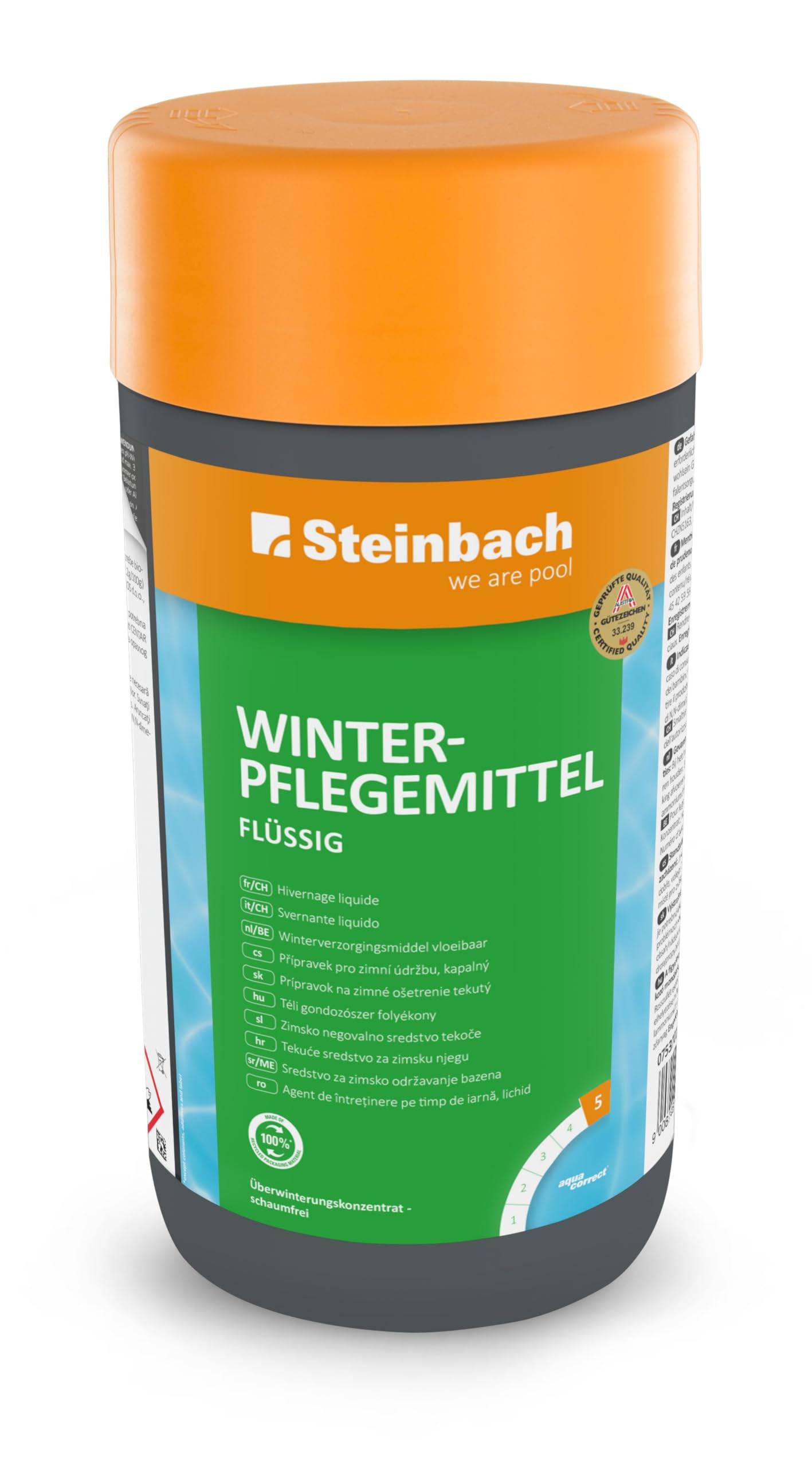 Steinbach | Winterpflegemittel | flüssig | für perfekte Poolpflege | schützt vor Algenbildung | 1 Liter