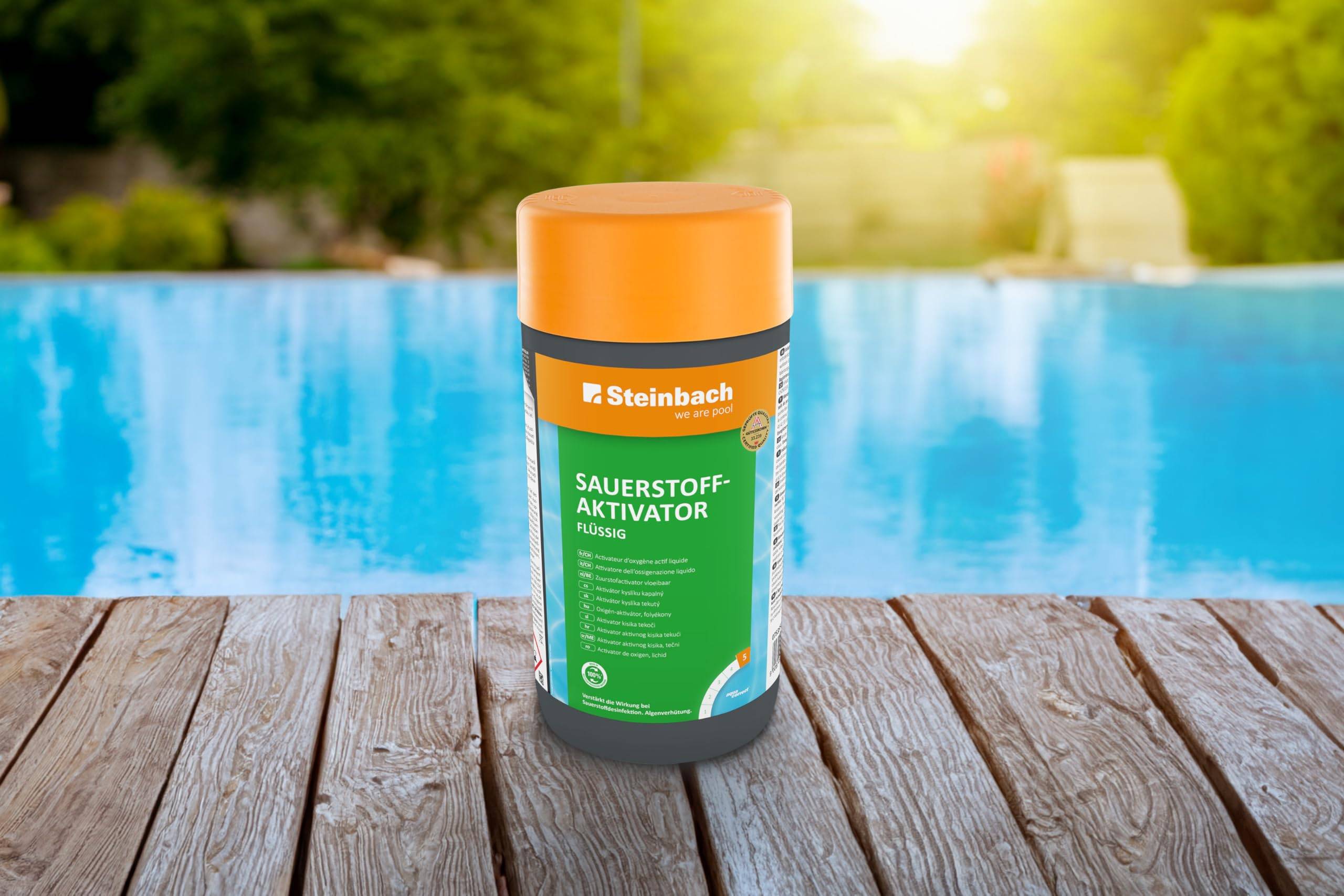 Steinbach Poolpflege Sauerstoffaktivator flüssig, 1 l, Aktivsauerstoff, 07535S01TD00