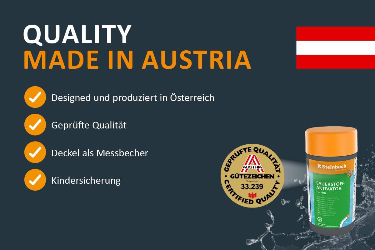 Steinbach Poolpflege Sauerstoffaktivator flüssig, 1 l, Aktivsauerstoff, 07535S01TD00