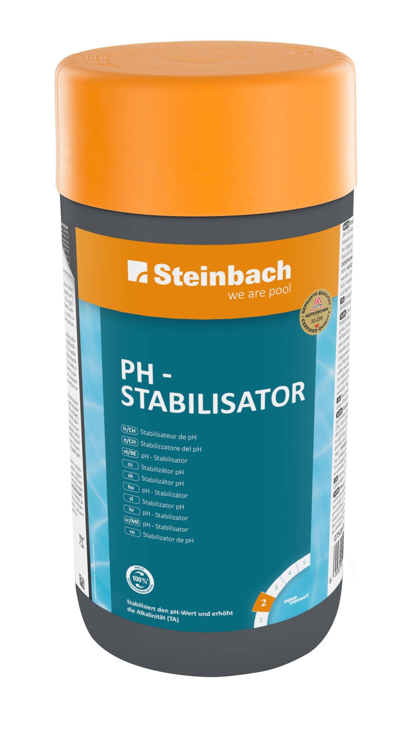 Steinbach Wasserpflege pH-Stabilisator 1 kg | Stabilisiert den pH-Wert und erhöht die Alkalinität (TA-Wert)