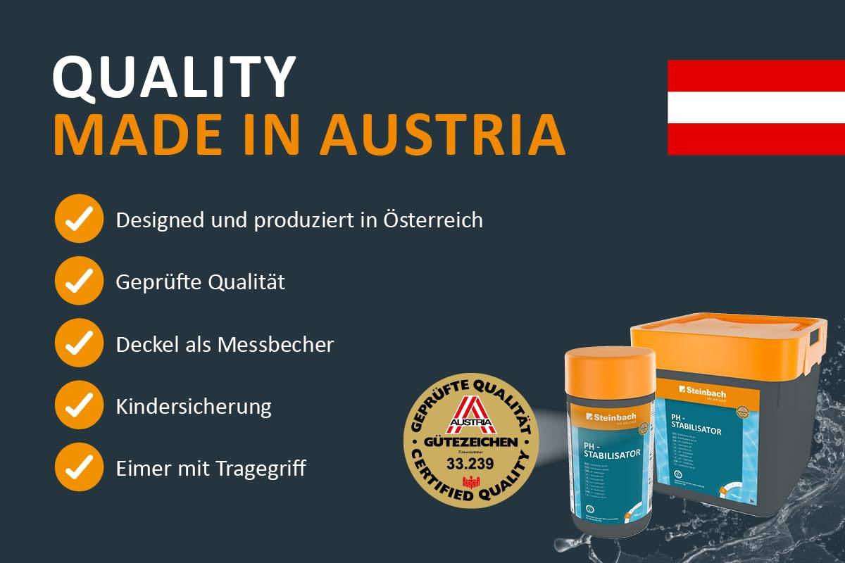 Steinbach Wasserpflege pH-Stabilisator - 0753405TV02 - 2X 5 kg - Stabilisiert den pH-Wert und erhöht die Alkalinität (TA-Wert)