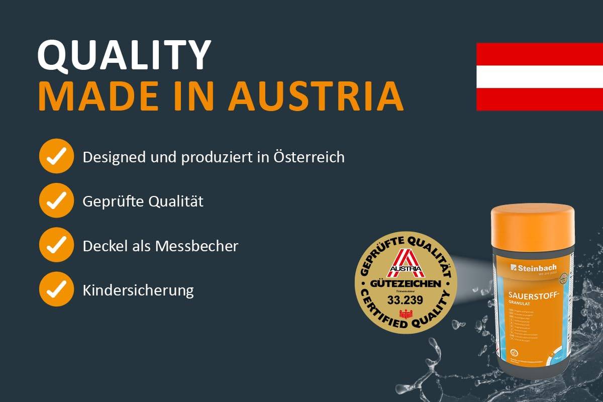 Steinbach Poolpflege Sauerstoffgranulat, 1 kg, Aktivsauerstoff, 0756001TD00