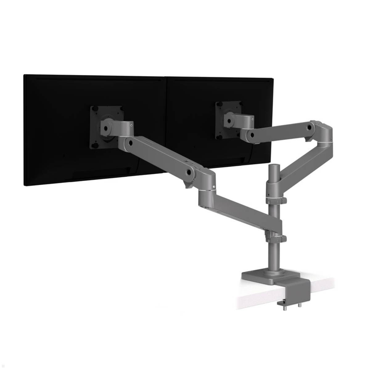 Ergotron LX Pro dual Monitor Tischhalterung mit C-Klemme, hohe Säule, Grau (45-7...