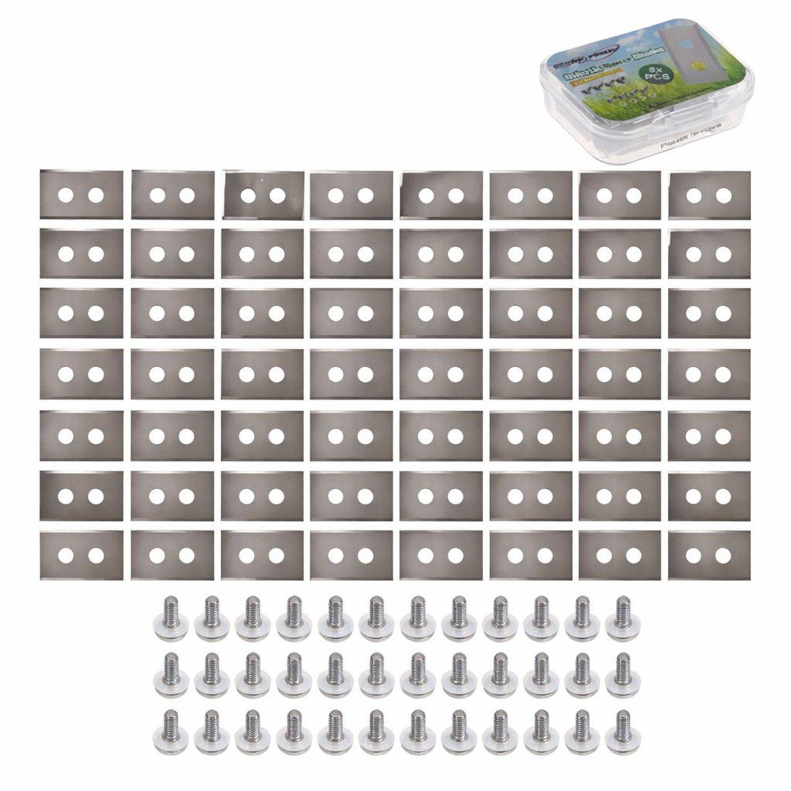 Powery 32x Ersatzklingen für Mähroboter YUKA 600 bis YUKA 1500 inkl. Schrauben