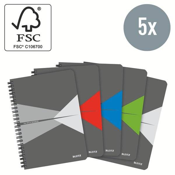 Collegeblock Office A5 PP kariert blau